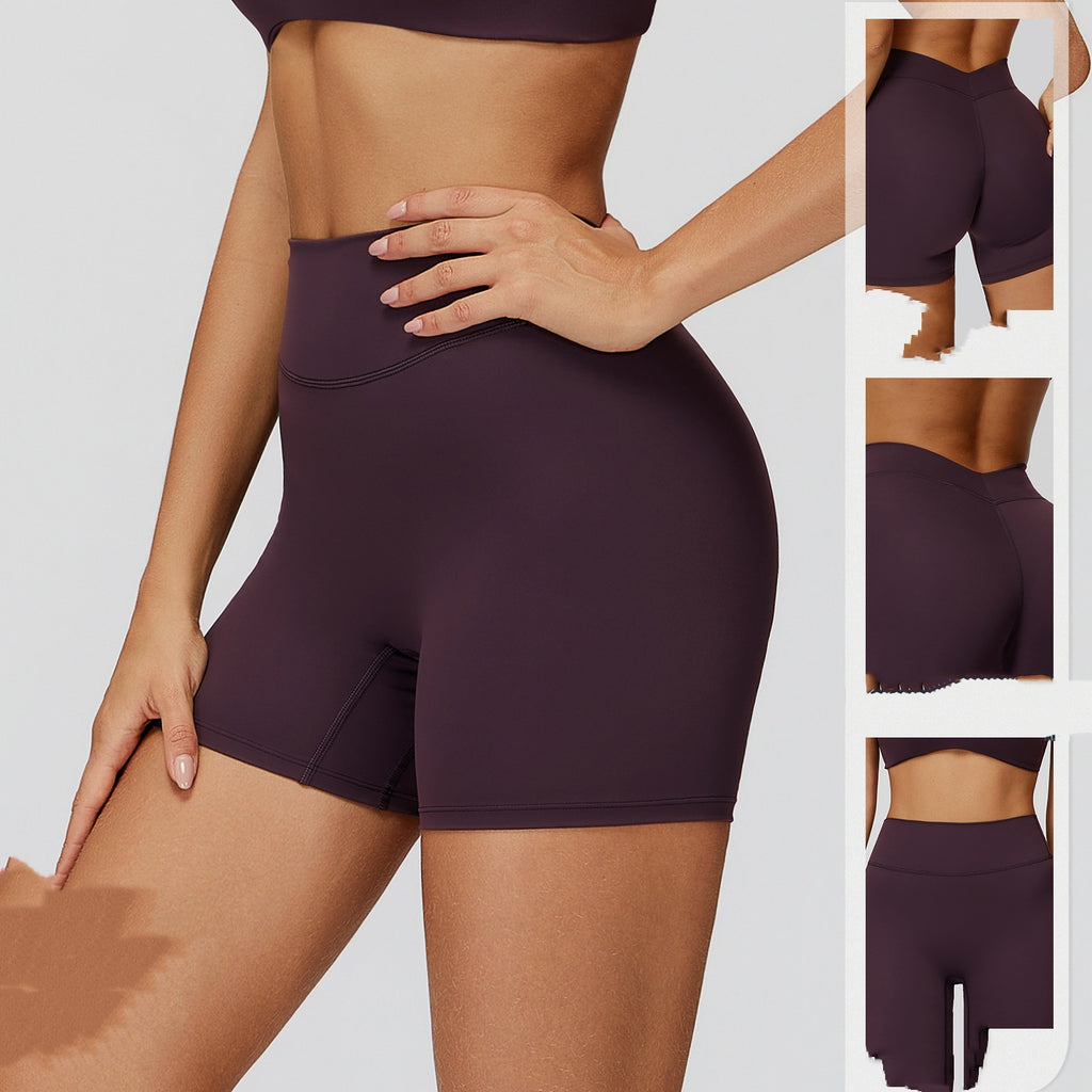 High-Waist Running Shorts - Athletic Fitness Shorts