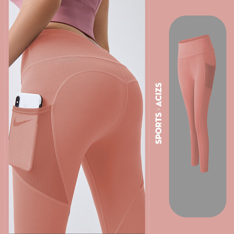 Women's High-Waist Yoga Leggings with Pockets - 4D Stretch Fabric