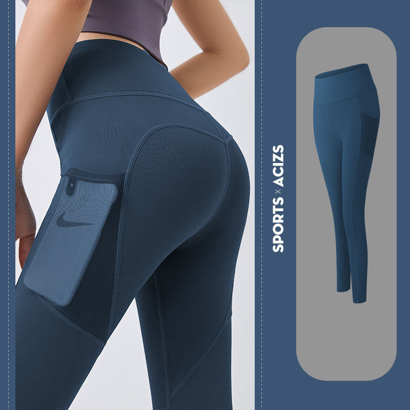 Women's High-Waist Yoga Leggings with Pockets - 4D Stretch Fabric