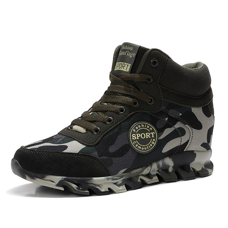 Camouflage Platform Sneakers - Casual Athletic Shoes