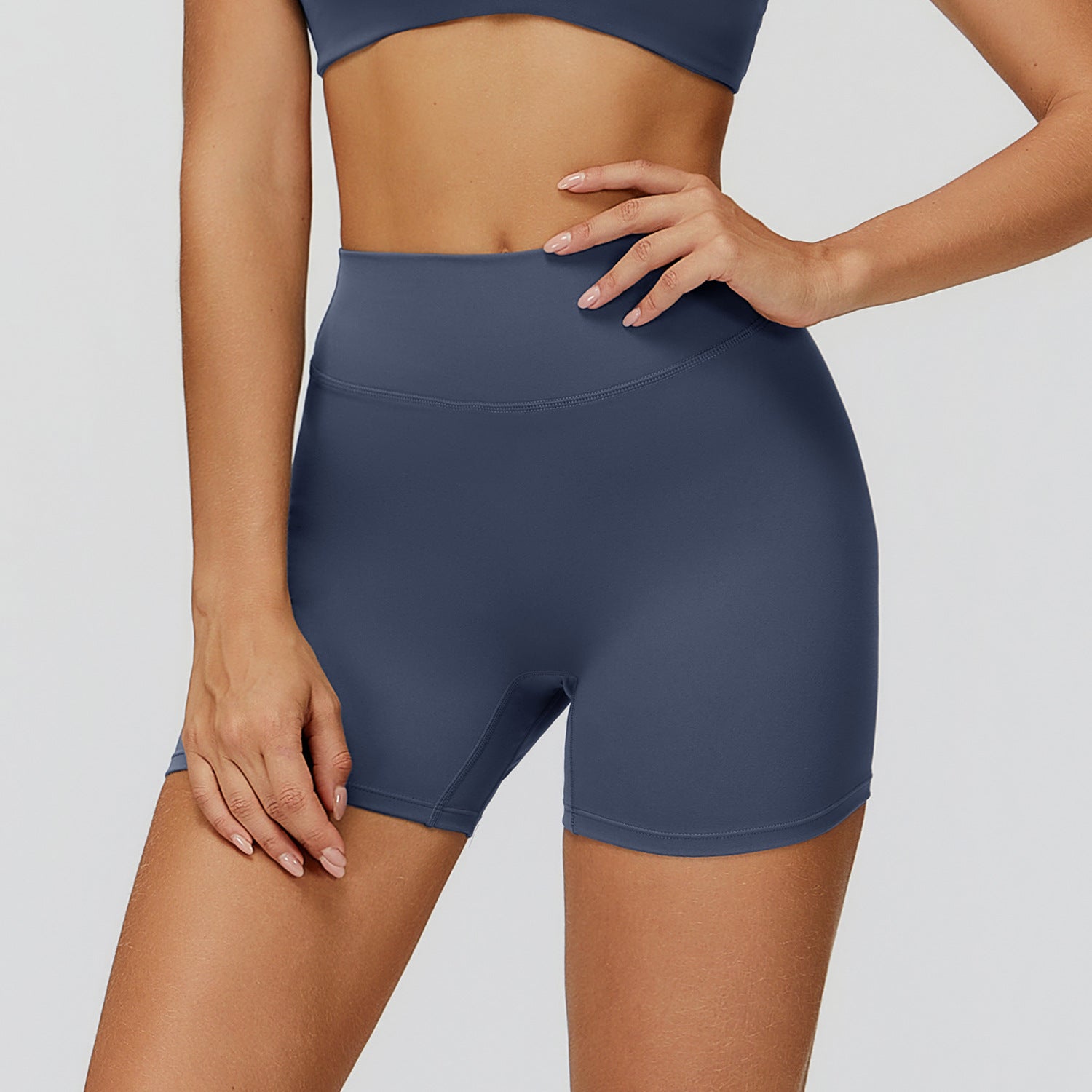 High-Waist Running Shorts - Athletic Fitness Shorts