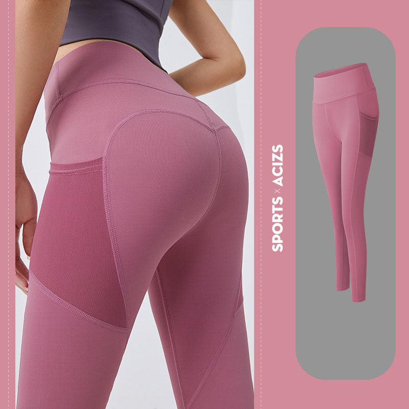 Women's High-Waist Yoga Leggings with Pockets - 4D Stretch Fabric