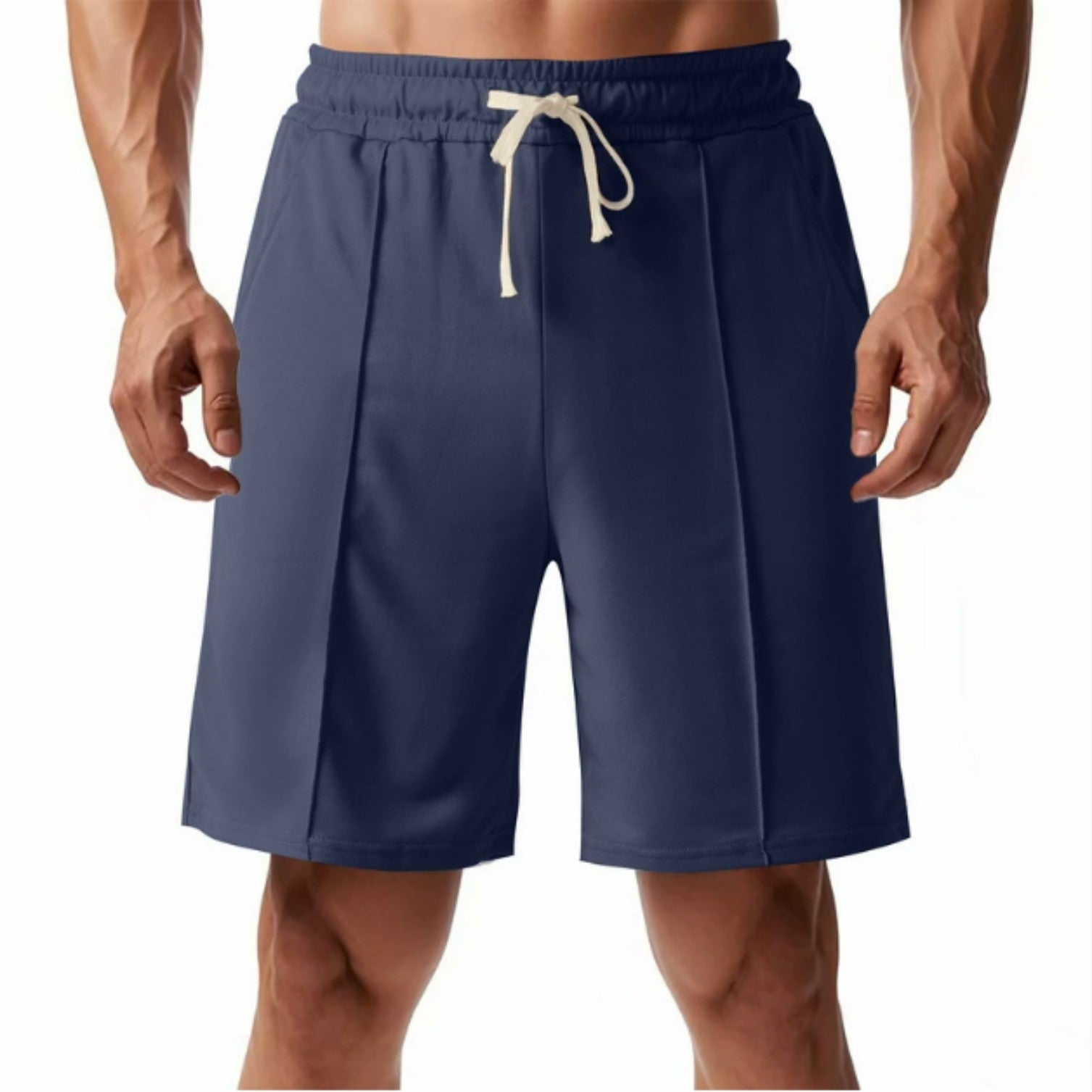 Men's Ribbed Sport Shorts - Casual Athletic Shorts