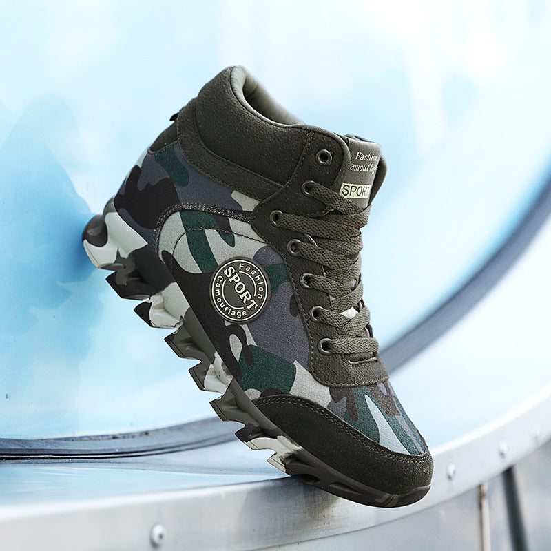 Camouflage Platform Sneakers - Casual Athletic Shoes