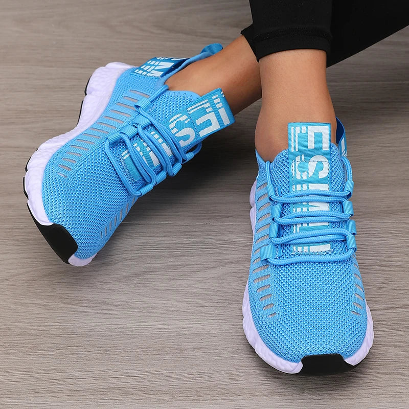 Women's Breathable Mesh Sneakers - Lightweight Walking Shoes