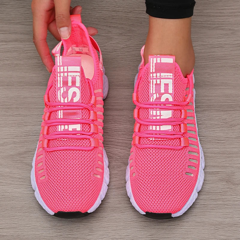 Women's Breathable Mesh Sneakers - Lightweight Walking Shoes