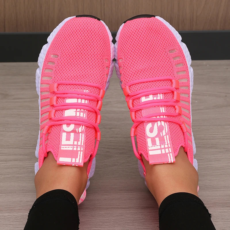 Women's Breathable Mesh Sneakers - Lightweight Walking Shoes