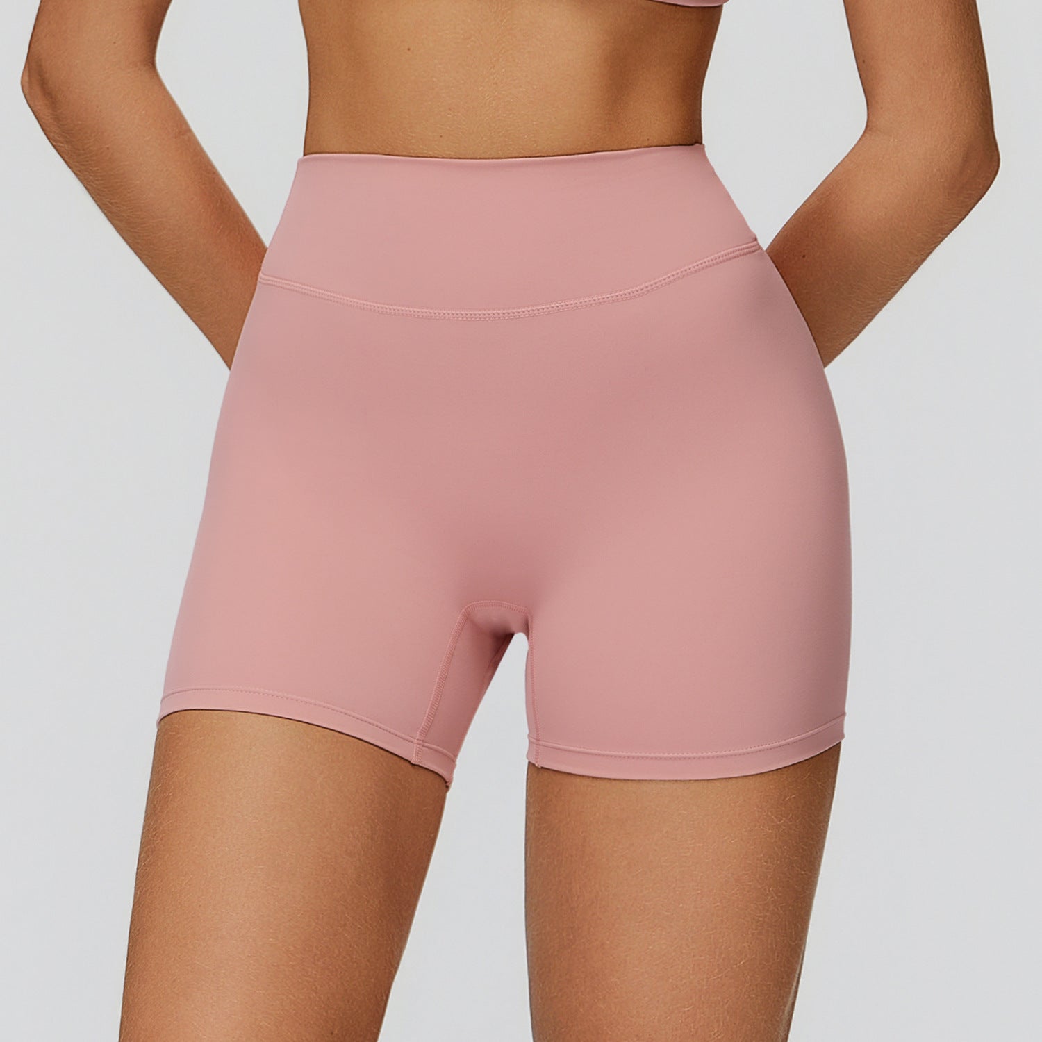 High-Waist Running Shorts - Athletic Fitness Shorts