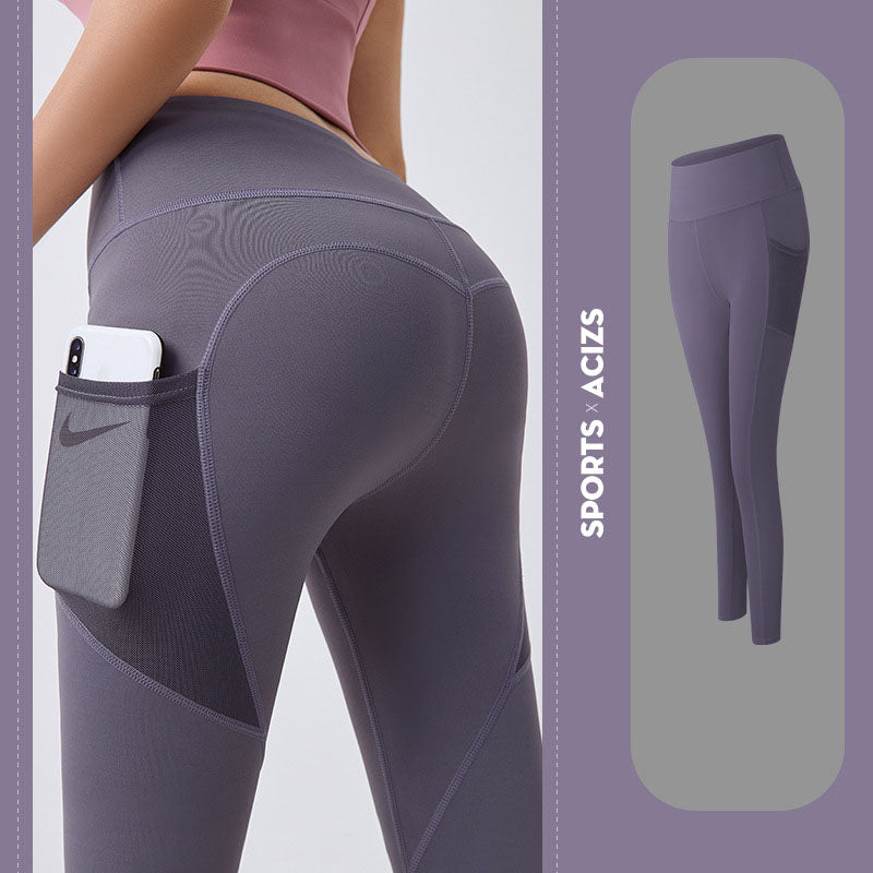 Women's High-Waist Yoga Leggings with Pockets - 4D Stretch Fabric