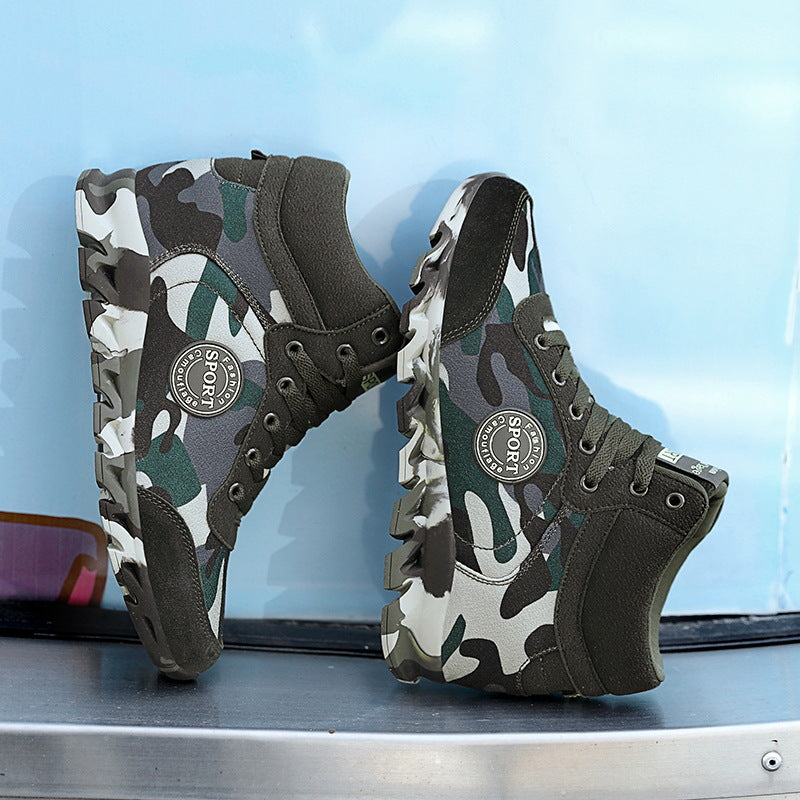 Camouflage Platform Sneakers - Casual Athletic Shoes