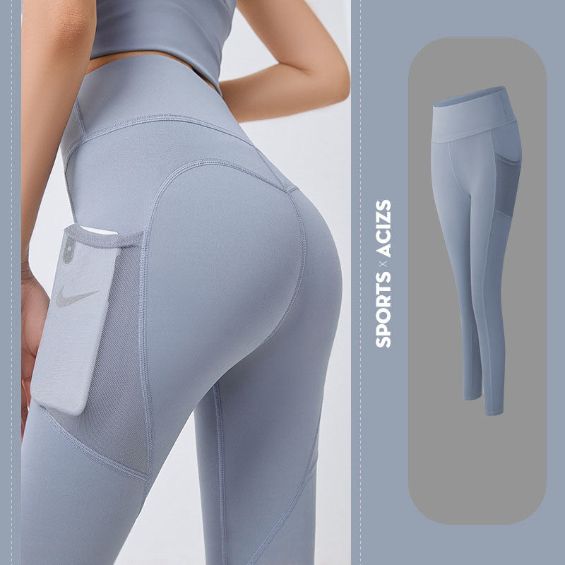 Women's High-Waist Yoga Leggings with Pockets - 4D Stretch Fabric