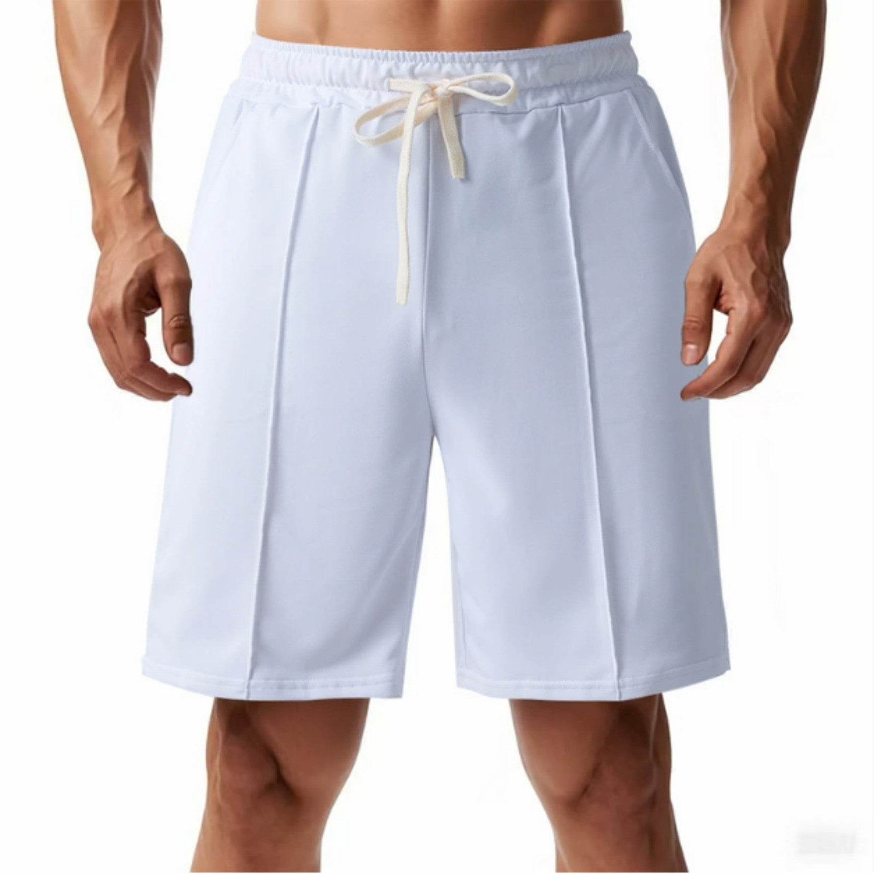 Men's Ribbed Sport Shorts - Casual Athletic Shorts
